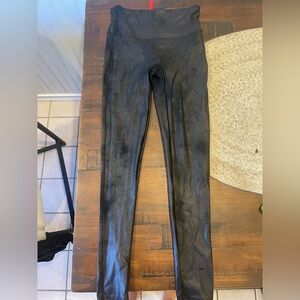 SPANX Black Textured Leggings